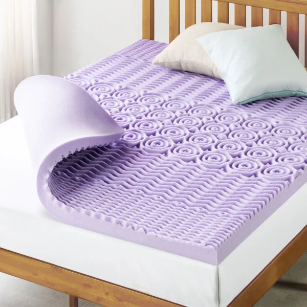 Lavender-Infused Memory Foam Mattress Topper (3-inch)